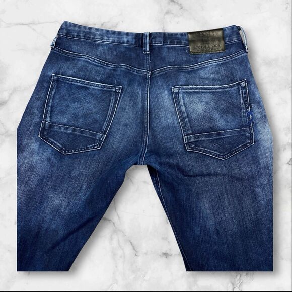 SCOTCH & SODA Tye Men Jeans Tag Size 30X32 *Actual 30X 30.5 Slim Fit Blue - Picture 12 of 16